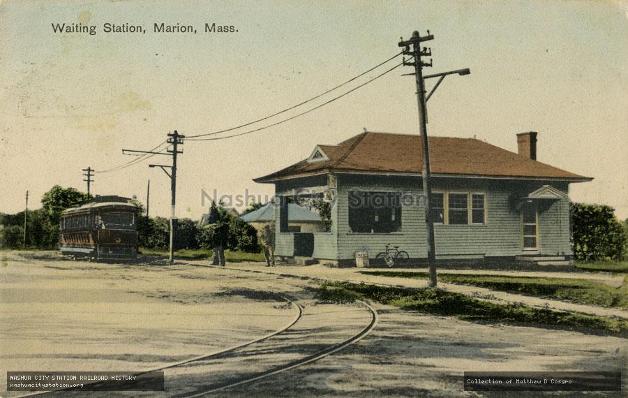 Postcard: Waiting Station, Marion, Massachusetts